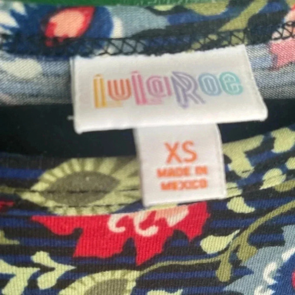 CLEARANCE! LulaRoe Carley XS‎ Dress Floral Print Excellent Condition! - Picture 2 of 3